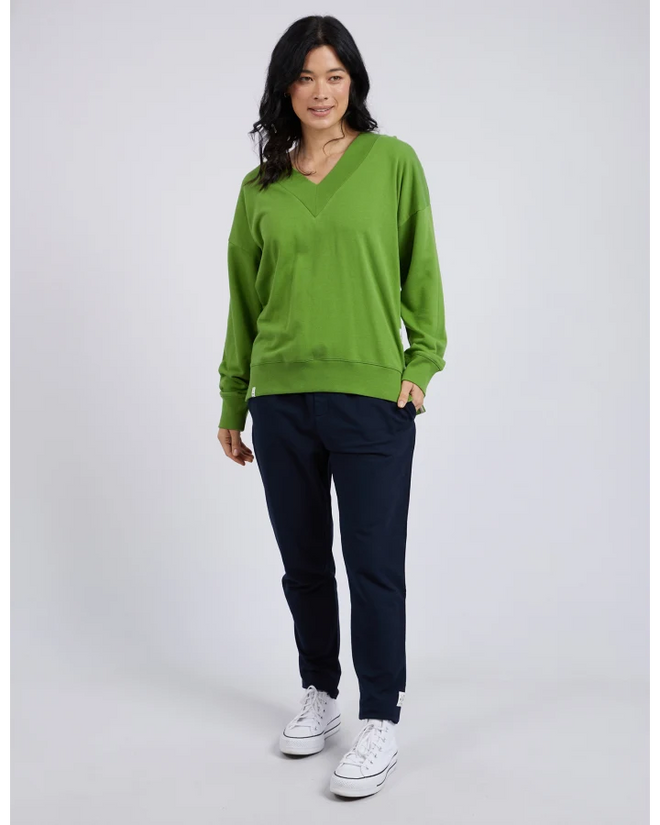 Elm Misty Vee Fleece Jungle Green