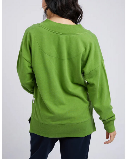 Elm Misty Vee Fleece Jungle Green