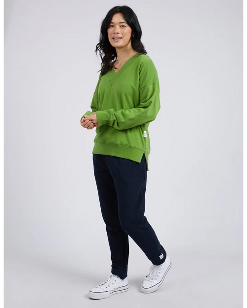Elm Misty Vee Fleece Jungle Green