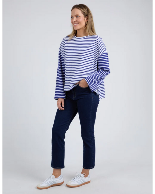 Elm Koki Sweatshirt Style Tee Deep Blue