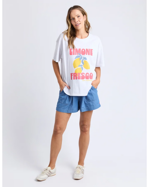Elm Limone Fresco T Shirt White