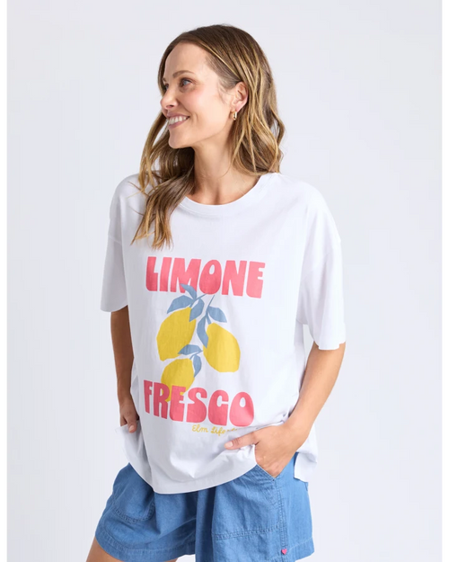 Elm Limone Fresco T Shirt White