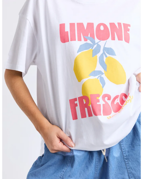 Elm Limone Fresco T Shirt White