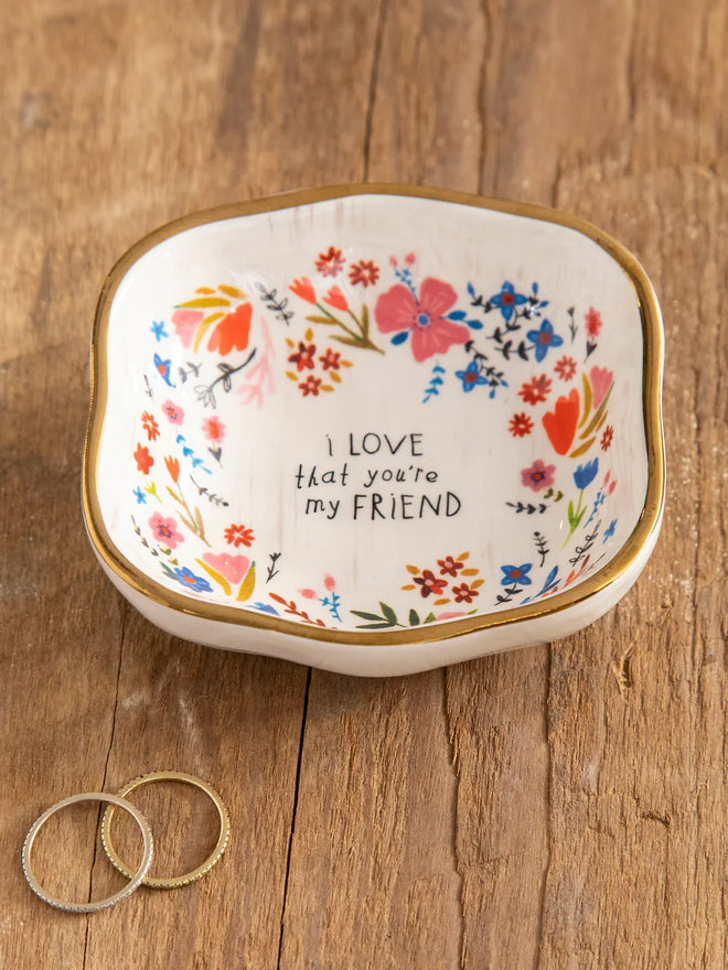 Trinket Dish Antiqued Love that Your My Friend
