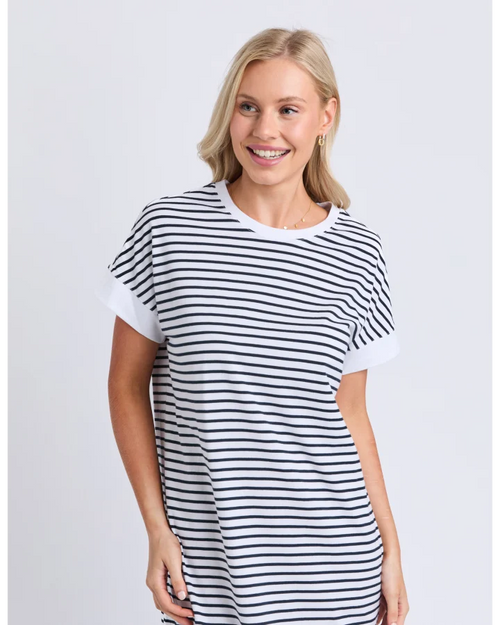 Elm Maggie Dress Stripe White