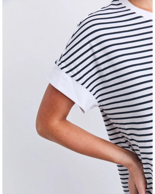 Elm Maggie Dress Stripe White