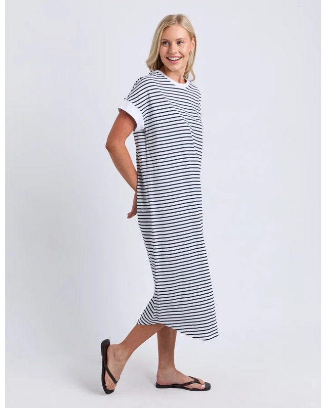Elm Maggie Dress Stripe White