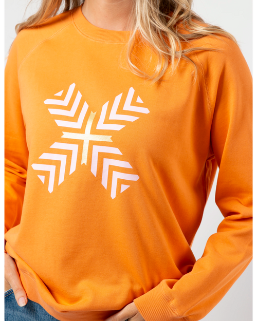 tella and Gemma Mandarin Candy Cross Sweatshirt