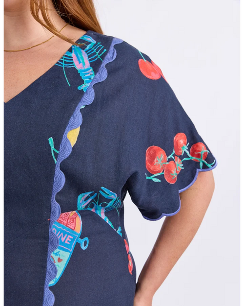 Elm Market Dress Navy
