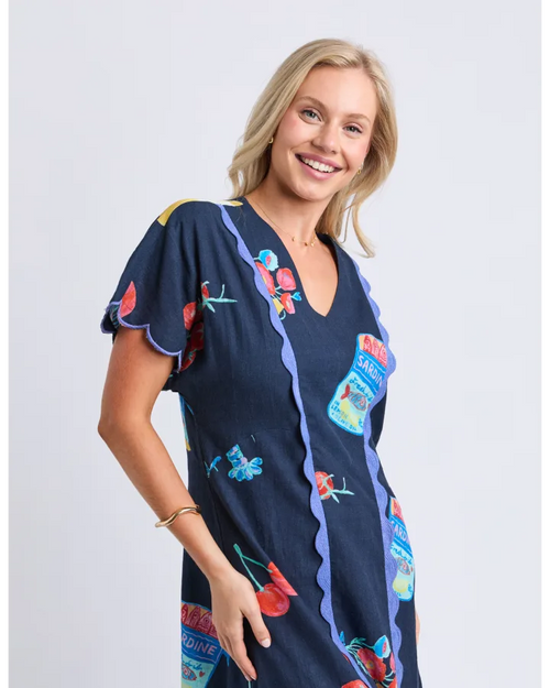 Elm Market Dress Navy