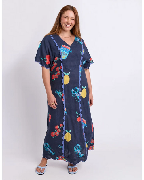 Elm Market Dress Navy