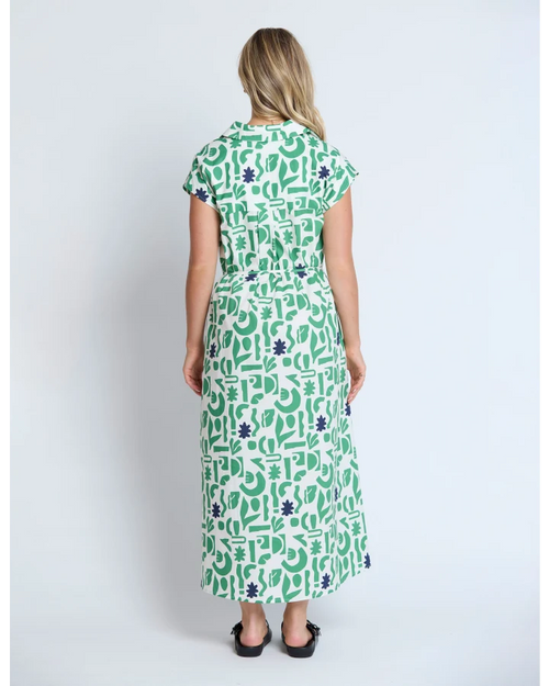 Stella and Gemma Marly Dress Spring Green Geo