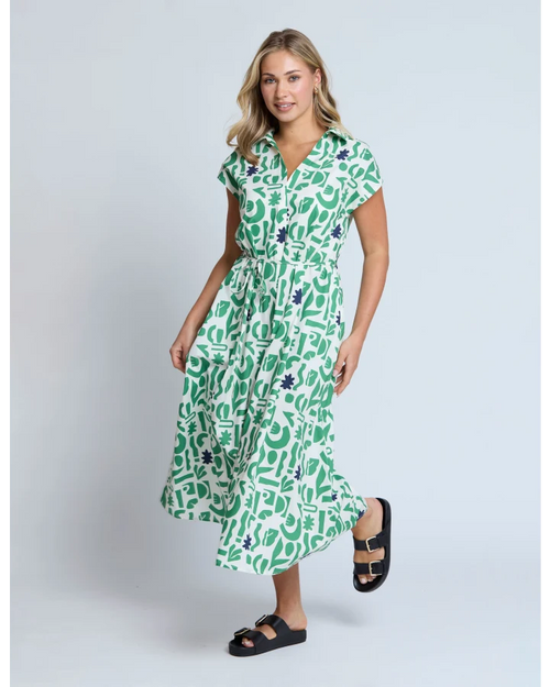 Stella and Gemma Marly Dress Spring Green Geo