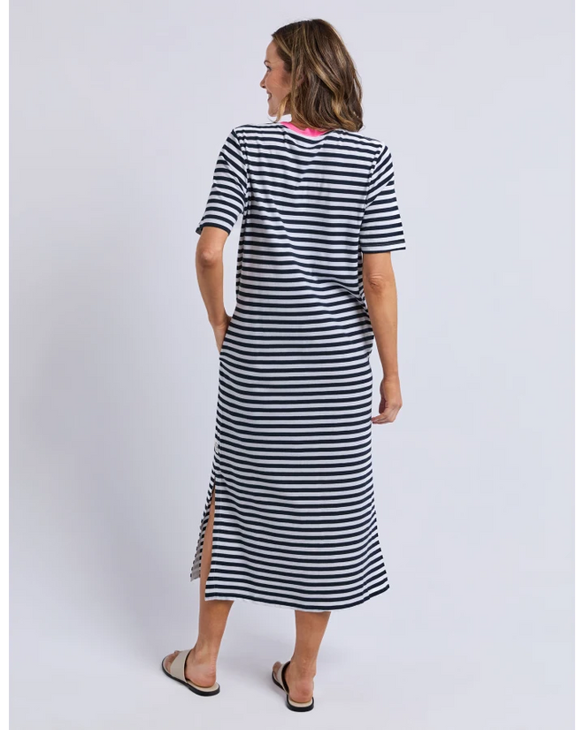 Elm Merry Tee Dress Saphire Neon Rose