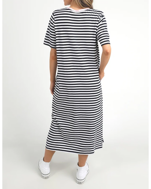 Elm Merry Tee Dress Navy Pink