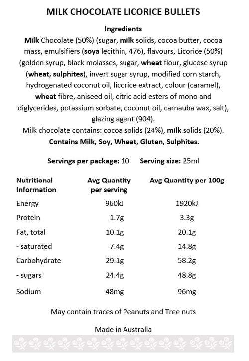 Dark Chocolate Jumbo Licorice Bullets