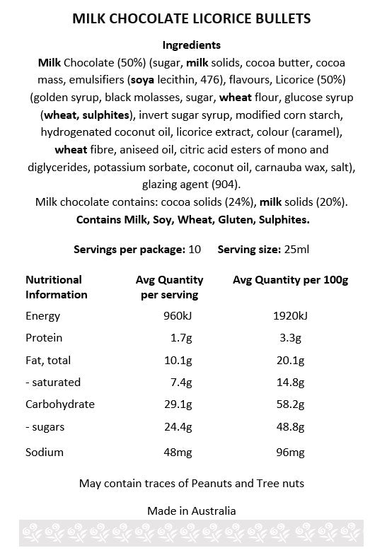 Dark Chocolate Jumbo Licorice Bullets