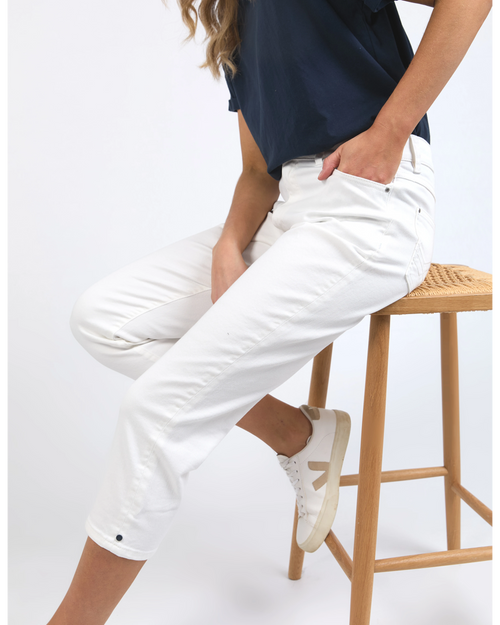 Elm Mollie Capri Jeans White