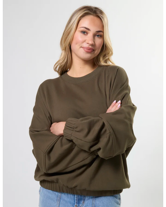 Stella and Gemma Bubble Sweatshirt Moss