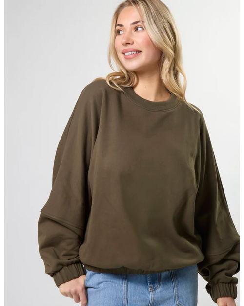 Stella and Gemma Bubble Sweatshirt Moss