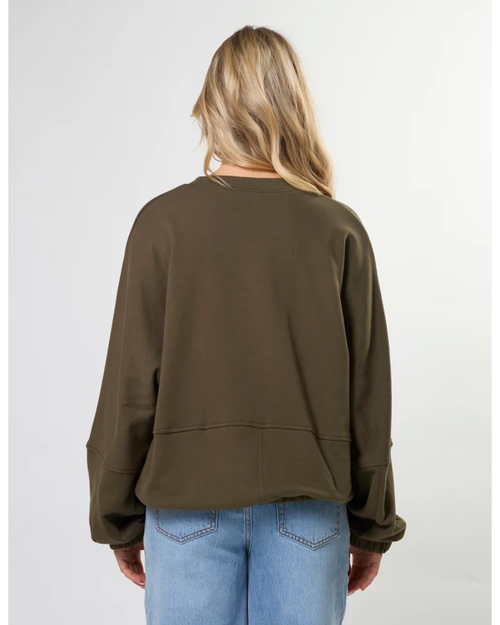 Stella and Gemma Bubble Sweatshirt Moss