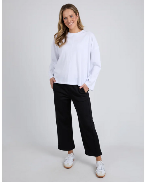 Elm Naomi Long Sleeve Top White