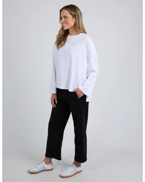 Elm Naomi Long Sleeve Top White