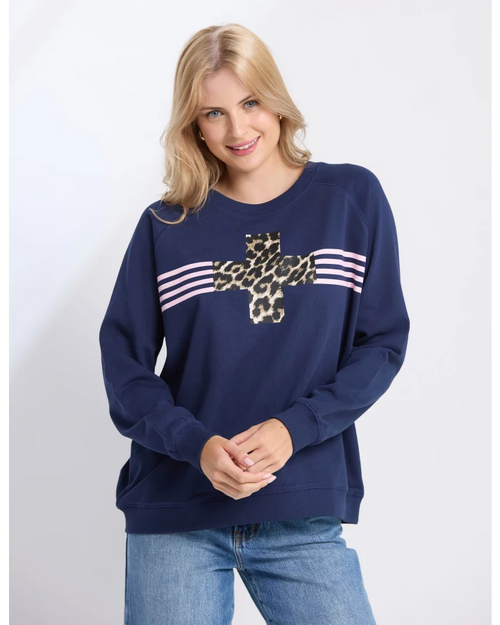 Stella and Gemma Classic Sweatshirt Navy Star Crossed