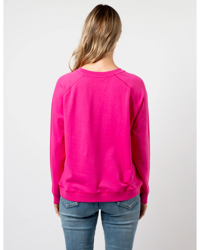 Stella and Gemma Neon Pink Bow Sweatshirt