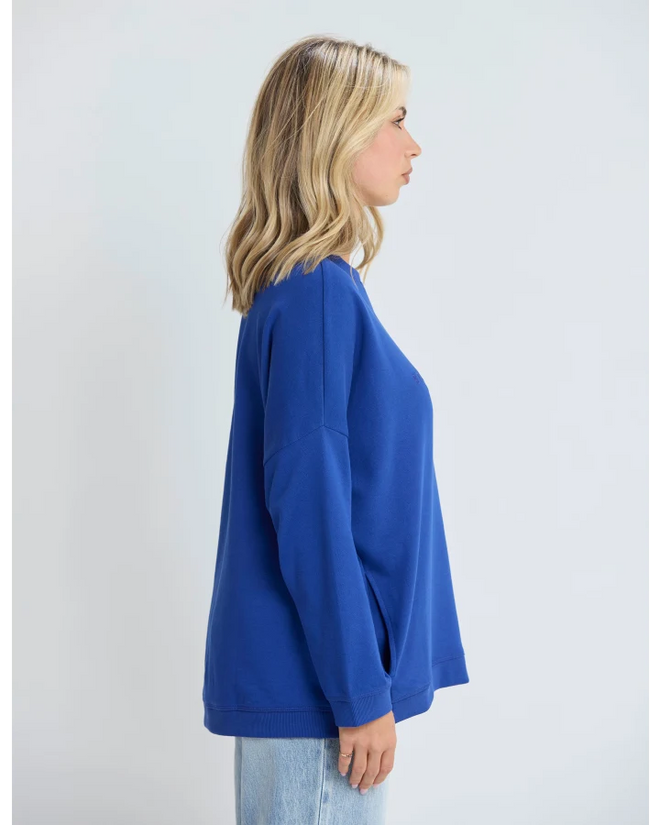 Stella and Gemma Newport Pocket Sweatshirt Cobalt Blue