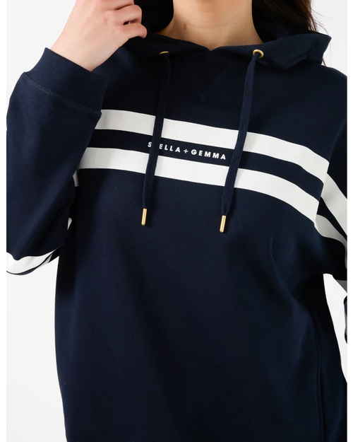 Stella and Gemma Newport Hoodie Navy Banner