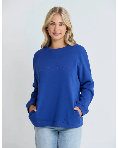 Stella and Gemma Newport Pocket Sweatshirt Cobalt Blue