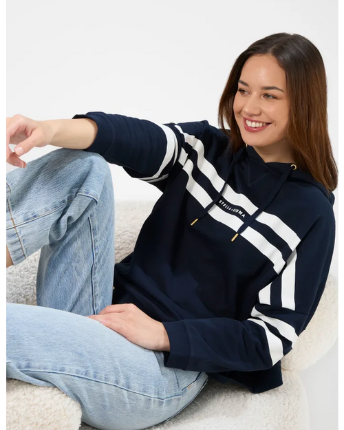 Stella and Gemma Newport Hoodie Navy Banner