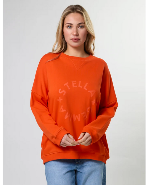 Stella and Gemma Newport Pocket Sweatshirt Tangerine