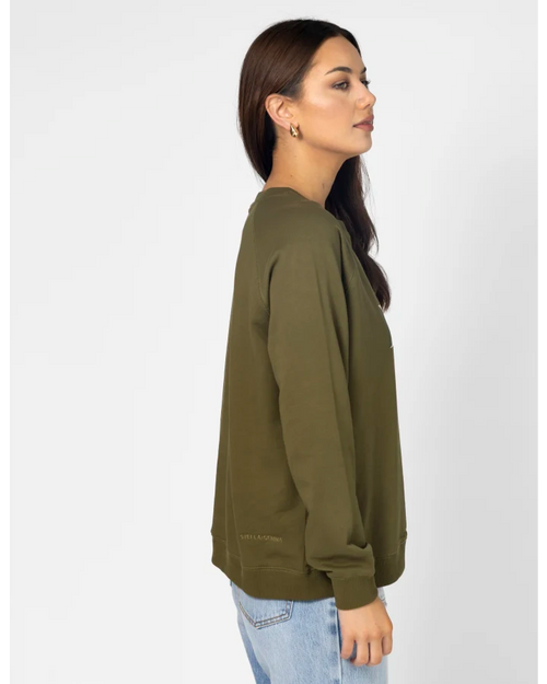 Stella and Gemma Classic Sweatshirt Olive Mosaic