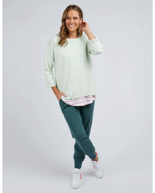 Elm Alice Spot Crew Sweatshirt Opal Blue Spot