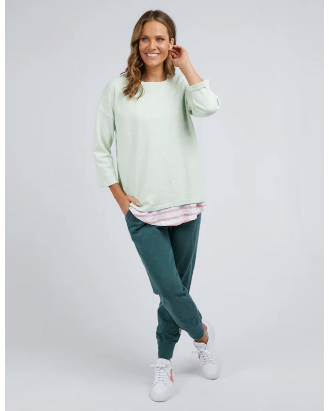 Elm Alice Spot Crew Sweatshirt Opal Blue Spot