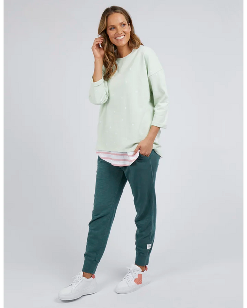 Elm Alice Spot Crew Sweatshirt Opal Blue Spot