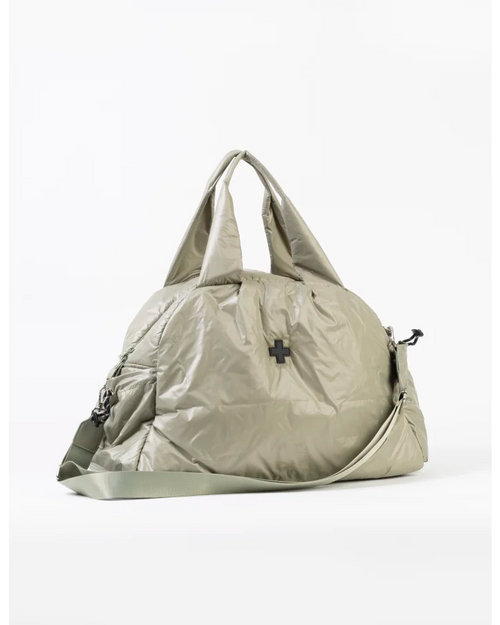 Stella and Gemma Quilted Overnight Bag Silver Sage