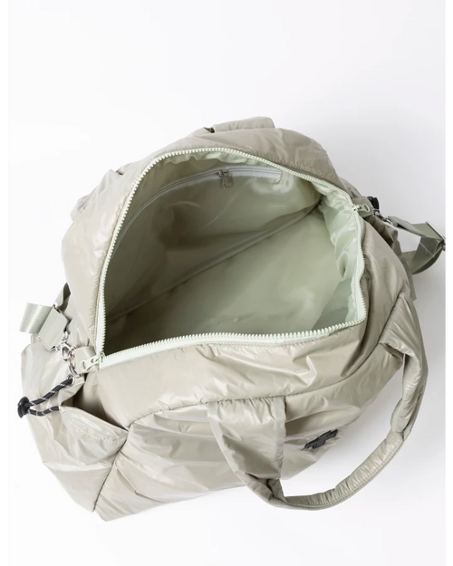 Stella and Gemma Quilted Overnight Bag Silver Sage