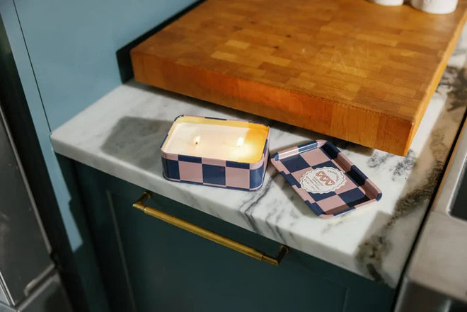 A Dopo Heart Tin Candle Rosewood Vanilla