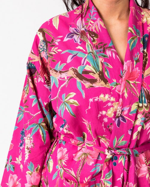 Paradise Kimono Robe Hot Pink