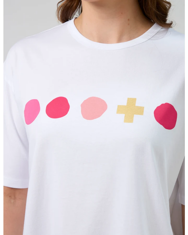 Stella and Gemma Porter T Shirt White Isola Bella