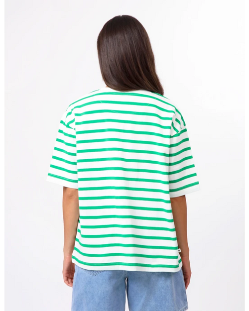 PREORDER - Stella and Gemma Porter T Shirt Emerald and White Stripe DUE OCTOBER