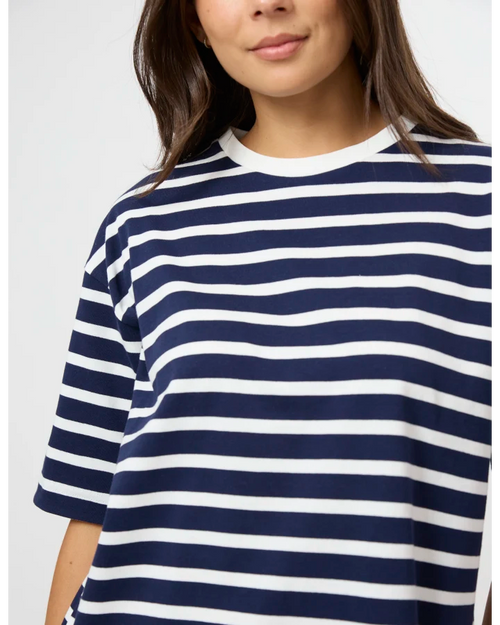 PREORDER - Stella and Gemma Porter T Shirt Navy and White Stripe DUE OCTOBER