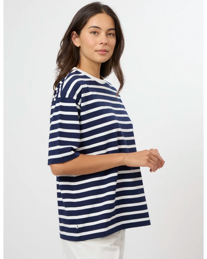 PREORDER - Stella and Gemma Porter T Shirt Navy and White Stripe DUE OCTOBER