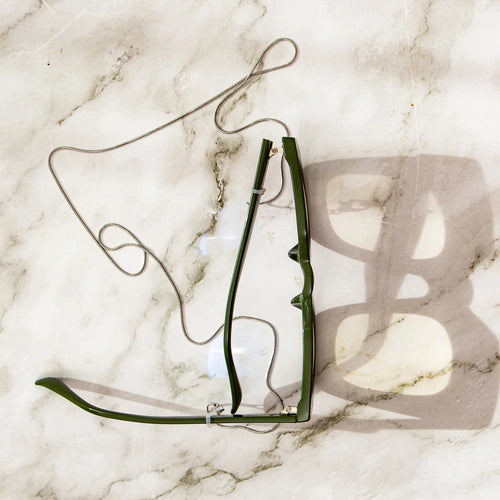 Simple Glasses Chain Silver