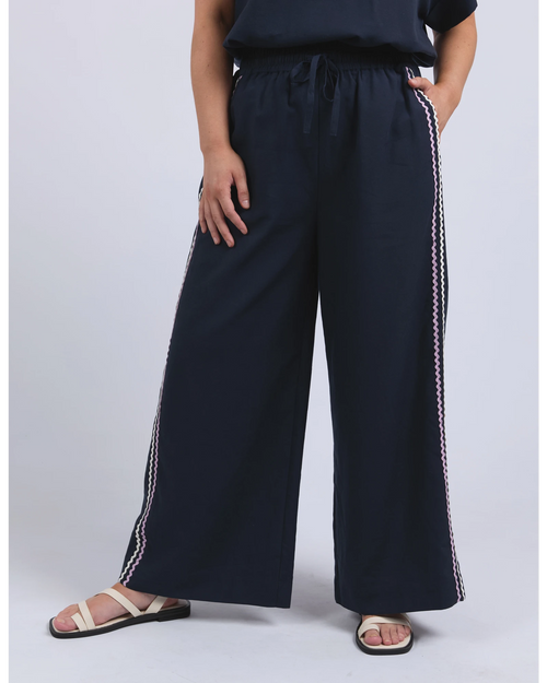 Elm Ric Rac Pants Navy
