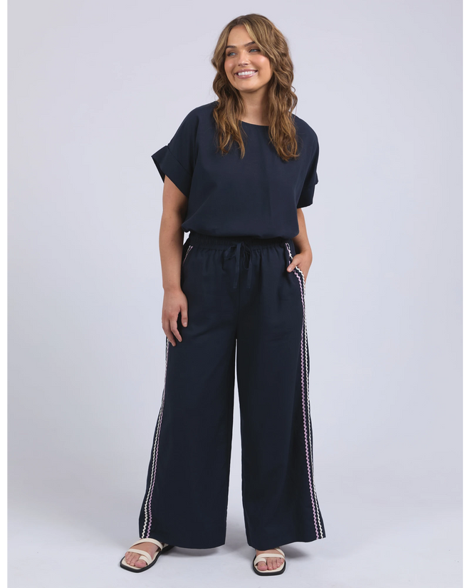 Elm Ric Rac Pants Navy