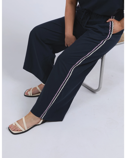 Elm Ric Rac Pants Navy